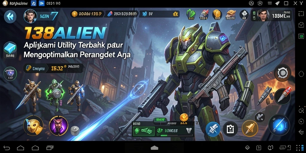 Tampilan utama aplikasi 138ALIEN dengan fitur Utility yang lengkap.
