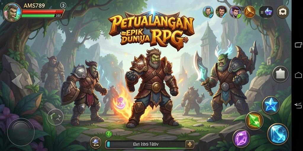 Menampilkan aksi mendebarkan dalam gameplay RPG di AMS789.