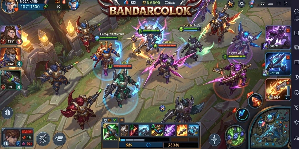 Screenshot menampilkan aksi pertarungan seru di BANDARCOLOK.