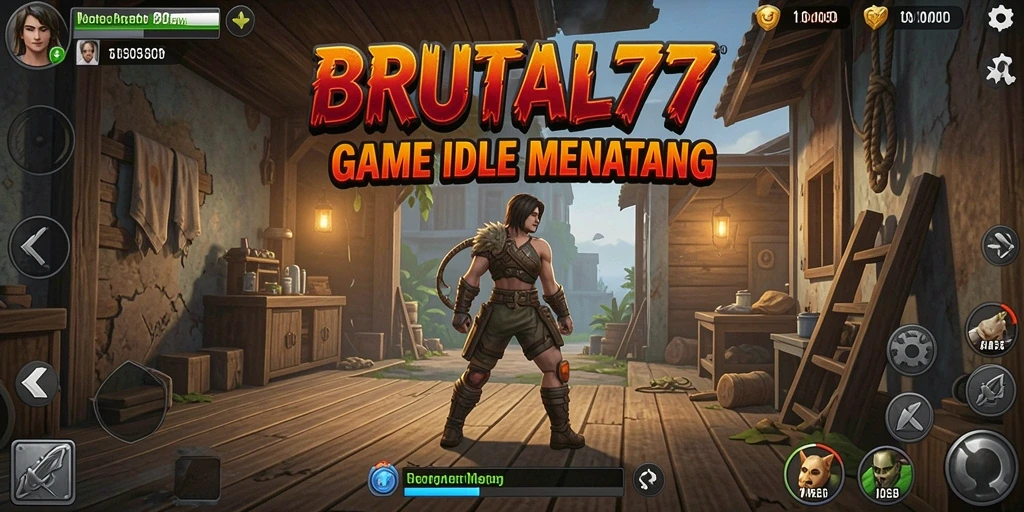 Tampilan gameplay yang menarik dari BRUTAL77 dengan karakter beraksi.