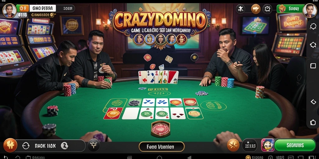 Tampilan menarik dari gameplay Live Casino di CRAZYDOMINO.