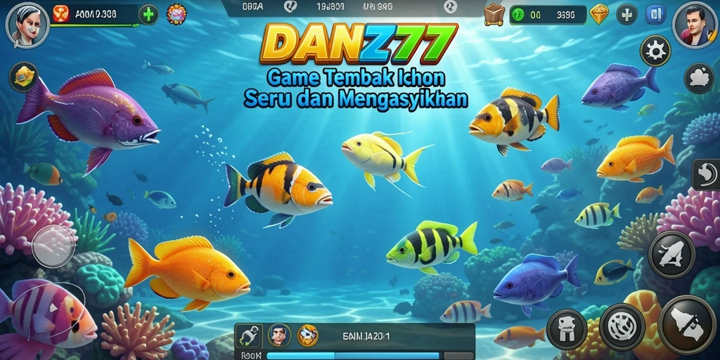 Tampilan seru gameplay Tembak Ikan di DAN777.