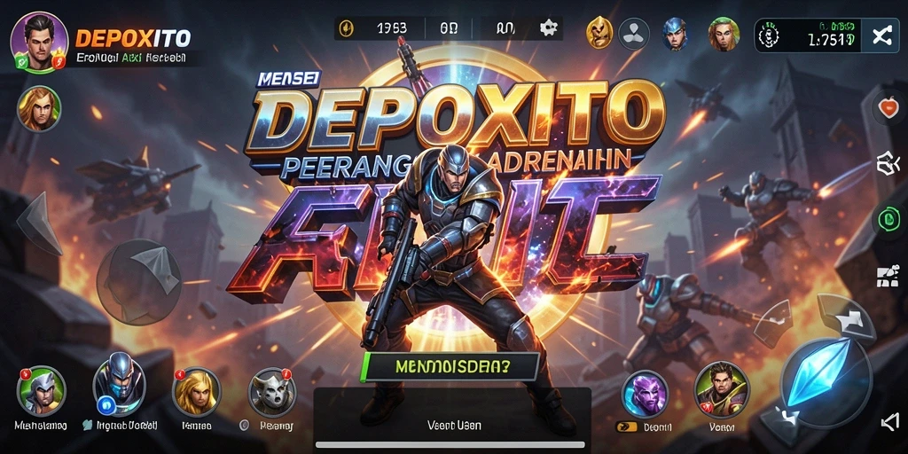 Tampilan gameplay seru DEPOXITO saat bertempur di arena.