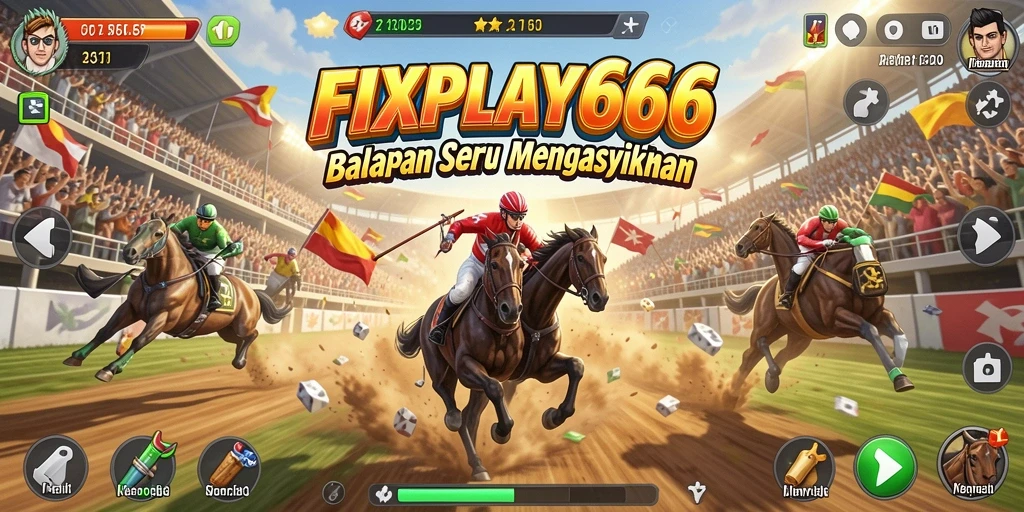 Tampilan menarik dari gameplay Racing FIXPLAY666.