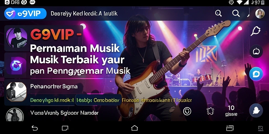 Tampilan gameplay G9VIP dengan interaksi musik yang seru.