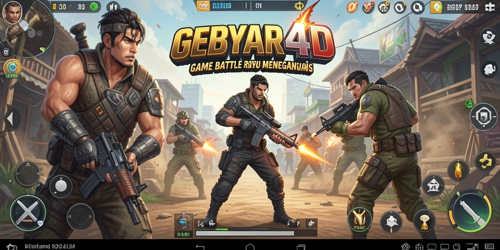 Tampilan gameplay seru di GEBYAR4D dengan pertempuran intens.