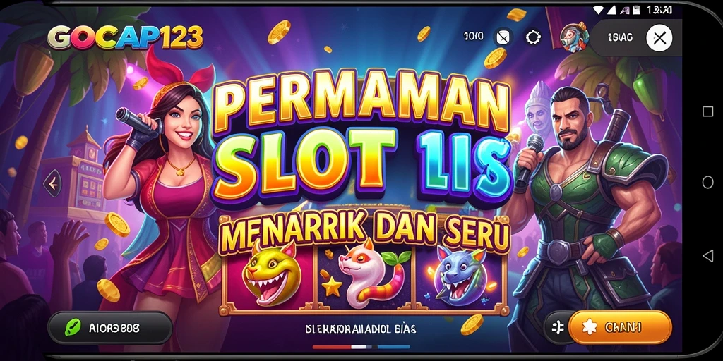 Tampilan gameplay GOCAP123 yang menarik dengan berbagai tema slot.