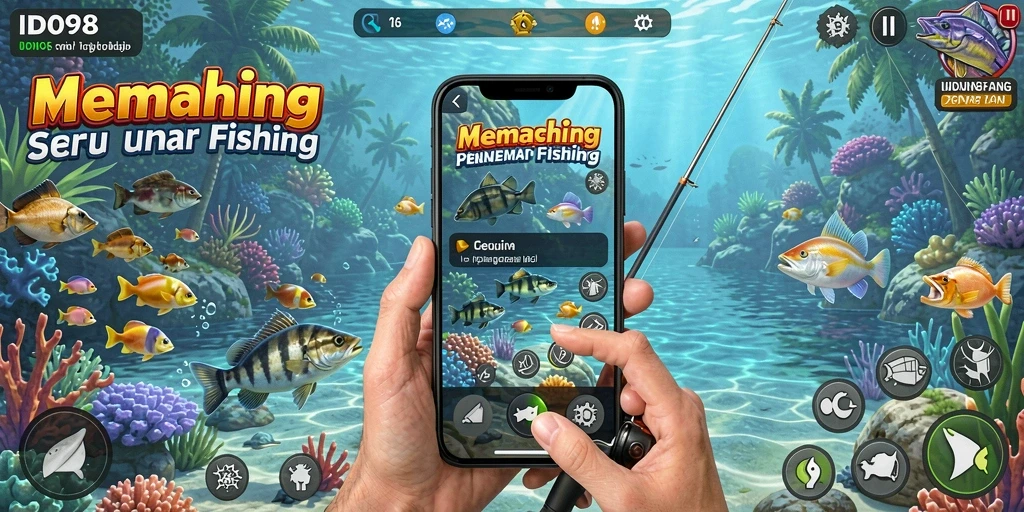 Menampilkan gameplay menarik dalam memancing di ID098.
