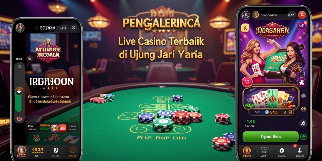 Screenshot IDRRP menampilkan dealer langsung dalam suasana kasino yang menegangkan.