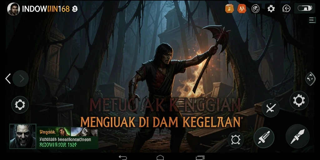 Tangkapan layar utama INDOWIN168 menampilkan suasana mencekam dan gameplay menegangkan.
