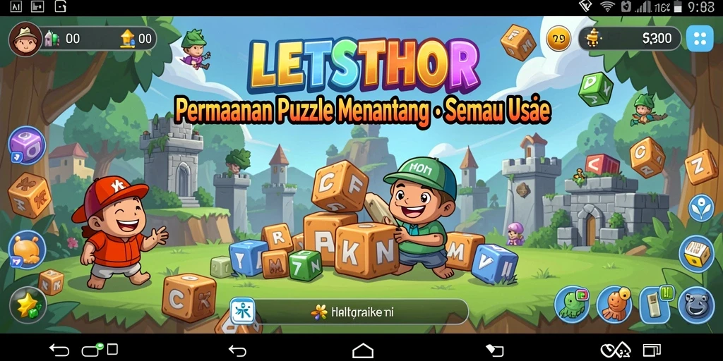 Tampilan gameplay LETSTHOR yang seru dan interaktif.