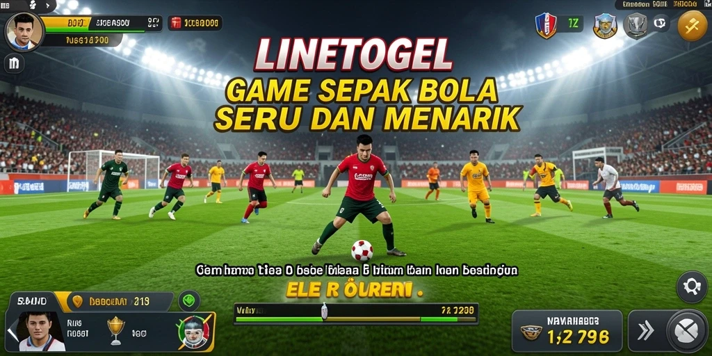 Screenshot gameplay LINETOGEL menampilkan aksi seru di lapangan.