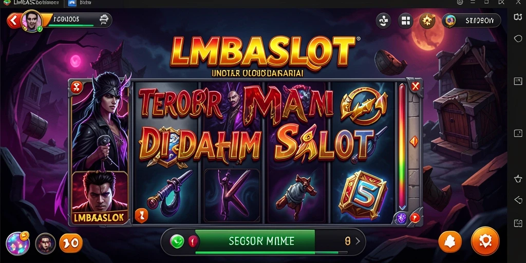 Screenshot gameplay LMBASLOT menampilkan suasana horor yang mencekam dan grafik yang menarik.