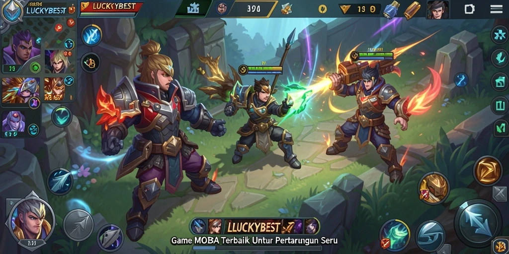 Tampilan gameplay menarik di LUCKYBEST dengan pertarungan seru.