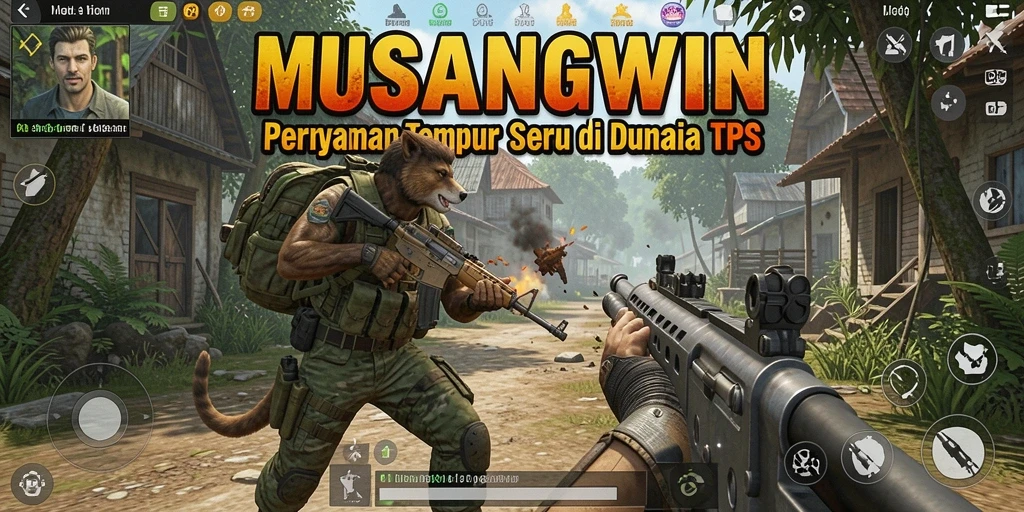 Tampilan seru gameplay TPS MUSANGWIN yang penuh aksi.