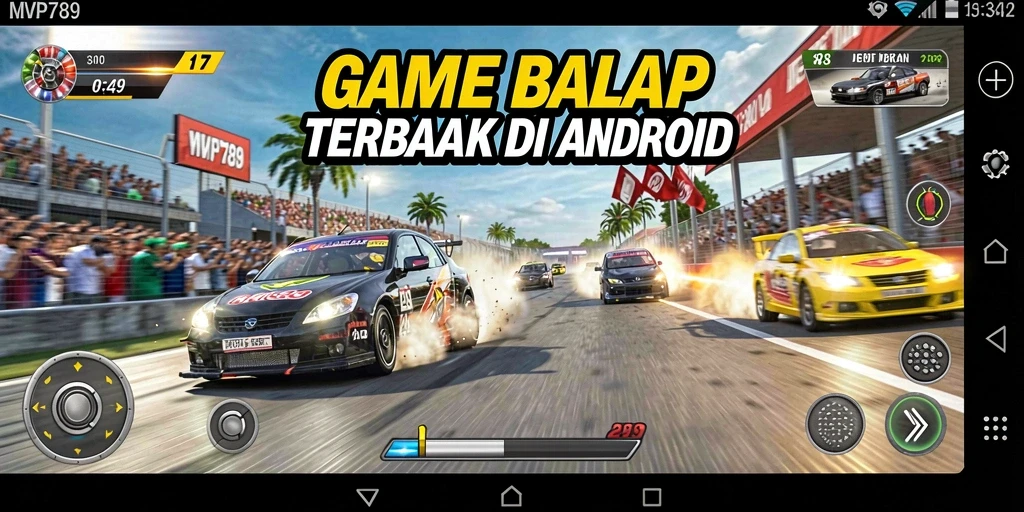 Tampilan menarik dari gameplay balap di MVP789.
