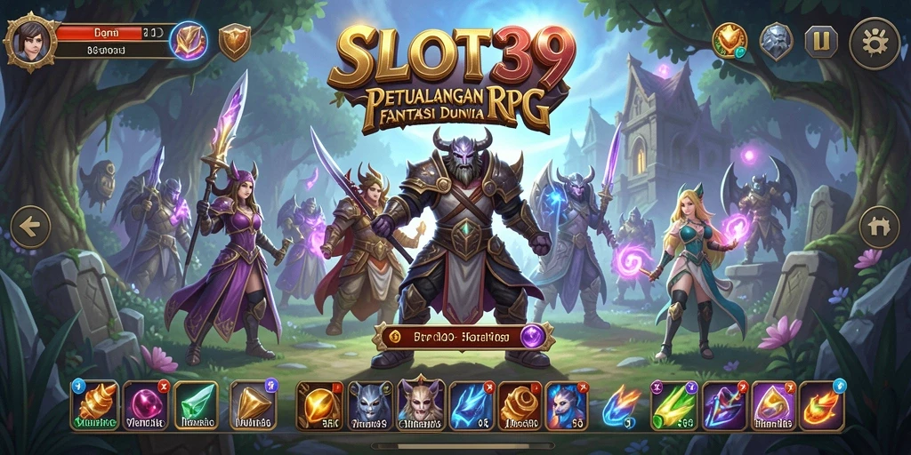 Screenshot gameplay SLOT39 menampilkan aksi pertempuran yang intens dan karakter menarik.