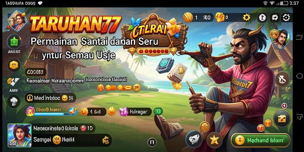 Tampilan gameplay TARUHAN77 yang seru dan penuh warna.