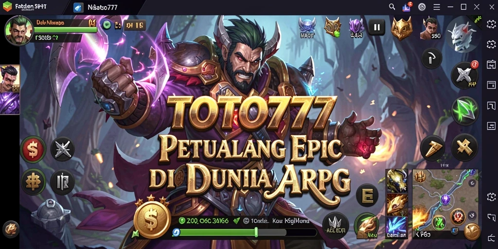 Tampilan gameplay mendebarkan TOTO777 yang penuh aksi ARPG.