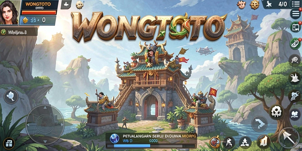 Tampilan gameplay epik WONGTOTO di dunia MMORPG.