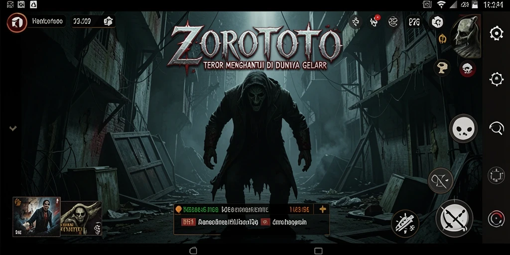 Tangkapan layar gameplay ZOROTOTO dengan suasana mencekam.